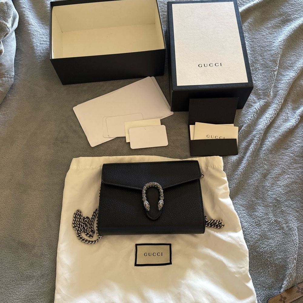 Gucci Black Leather Women's Bag